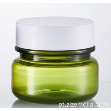 Frasco de plástico verde para creme de 30 ml